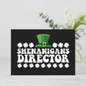 Shenanigans Directeur Groovy St Patrick's Day Iris Kaart (Staand voorkant)