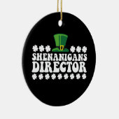 Shenanigans Directeur Groovy St Patrick's Day Iris Keramisch Ornament (Rechts)