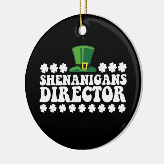 Shenanigans Directeur Groovy St Patrick's Day Iris Keramisch Ornament (Links)