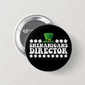 Shenanigans Directeur Groovy St Patrick's Day Iris Ronde Button 5,7 Cm (Voorkant /achterkant)