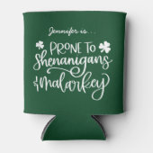 Shenanigans en Malarkey Custom St. Patrick's Day Blikjeskoeler (Voorkant)