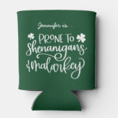 Shenanigans en Malarkey Custom St. Patrick's Day Blikjeskoeler (Achterkant)