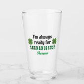 Shenanigans Funny St. Patrick's Day Beer Pint Glas (Voorkant)