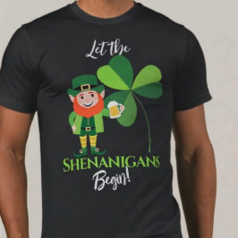 Shenanigans Kabouter Klaver St. Patrick's Dag T-shirt