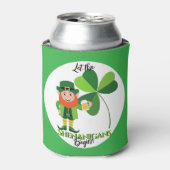 Shenanigans Leprechaun Shamrock St Patrick's Day Blikjeskoeler (Blikje Voorkant)