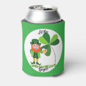 Shenanigans Leprechaun Shamrock St Patrick's Day Blikjeskoeler (Blikje Achterkant)