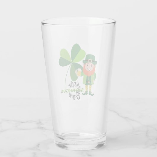 Shenanigans Leprechaun Shamrock St Patrick's Day Glas (Achterkant)