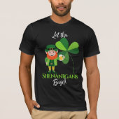 Shenanigans Leprechaun Shamrock St Patrick's Day T-shirt (Voorkant)