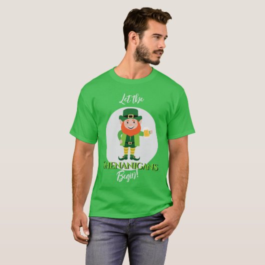 Shenanigans Leprechaun St Patrick's Day T-shirt (Voorkant volledig)