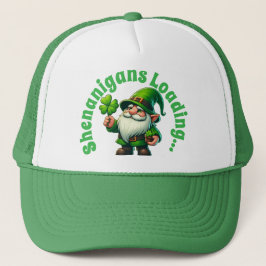 Shenanigans Loading Funny St. Patrick's Gnome Trucker Pet
