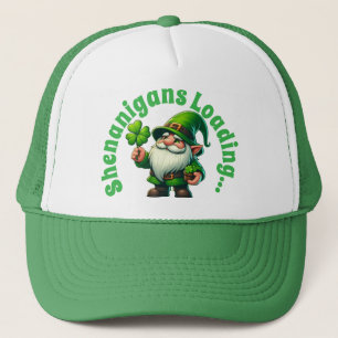 Shenanigans Loading Funny St. Patrick's Gnome Trucker Pet