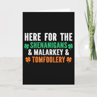 Shenanigans Malarkey And Tomfoolery Funny St Patri Kaart
