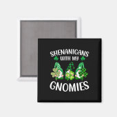 Shenanigans met mijn gnomen Shamrock St Patrick's Magneet (Voorkant / Achterkant)