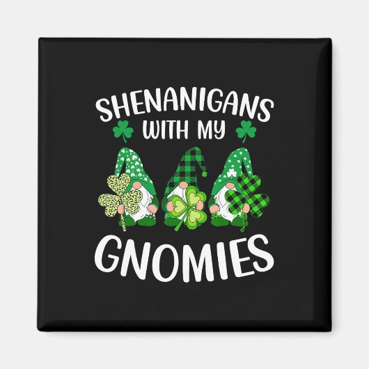 Shenanigans met mijn gnomen Shamrock St Patrick's Magneet (Voorkant)