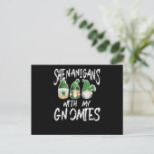 Shenanigans met mijn gnomen St. Patrick's Day Gnom Briefkaart (Staand voorkant)