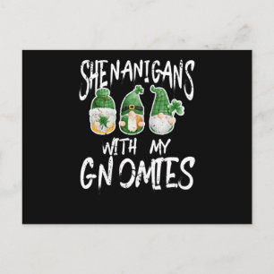 Shenanigans met mijn gnomen St. Patrick's Day Gnom Briefkaart