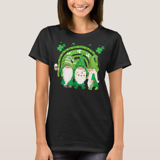 Shenanigans met mijn gnomen St Patrick's Day Rainb T-shirt (Voorkant)