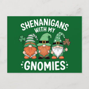Shenanigans met mijn Gnomies St. Patrick's Day Ier Uitnodiging Briefkaart