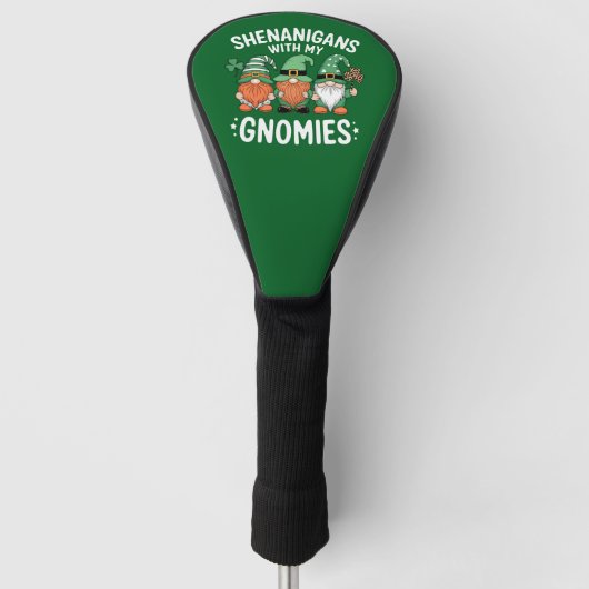 Shenanigans met mijn Gnomies St Patrick's Day Iris Golfheadcover (Voorkant)