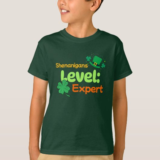 Shenanigans Niveau Expert Grappige St. Patrick's D T-shirt (Voorkant)