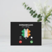 Shenanigans noemen St. Patrick's Day Funny Briefkaart (Staand voorkant)
