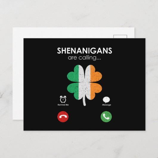 Shenanigans noemen St. Patrick's Day Funny Briefkaart (Voorkant / Achterkant)