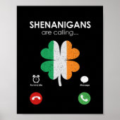 Shenanigans noemen St. Patrick's Day Funny Poster (Voorkant)