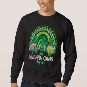 Shenanigans Nurse Gnomes Lucky Shamrocks St Patric Trui
