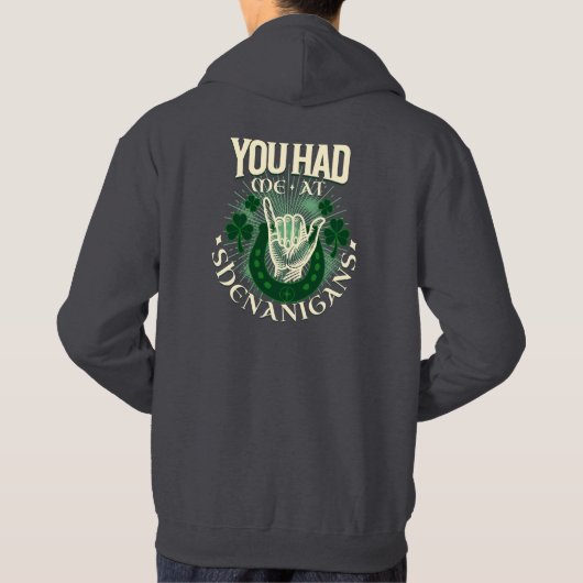 Shenanigans Punny St. Patrick's Day Hoodie (Achterkant)