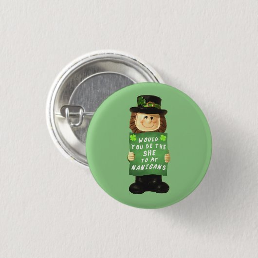 Shenanigans Ronde Button 3,2 Cm (Voorkant /achterkant)