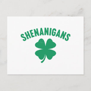 Shenanigans Shamrock St. Patrick's Day Retro Briefkaart