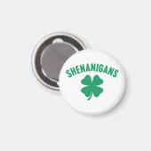 Shenanigans Shamrock St. Patrick's Day Retro  Magneet (Voorkant / Achterkant)