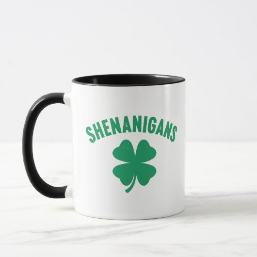 Shenanigans Shamrock St. Patrick's Day Retro Mok (Links)