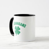 Shenanigans Shamrock St. Patrick's Day Retro Mok (Voorkant links)