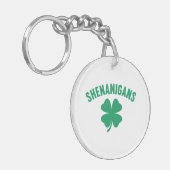 Shenanigans Shamrock St. Patrick's Day Retro Sleutelhanger (Voorkant Links)