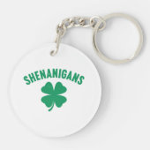 Shenanigans Shamrock St. Patrick's Day Retro Sleutelhanger (Achterkant)