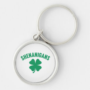 Shenanigans Shamrock St. Patrick's Day Retro Sleutelhanger