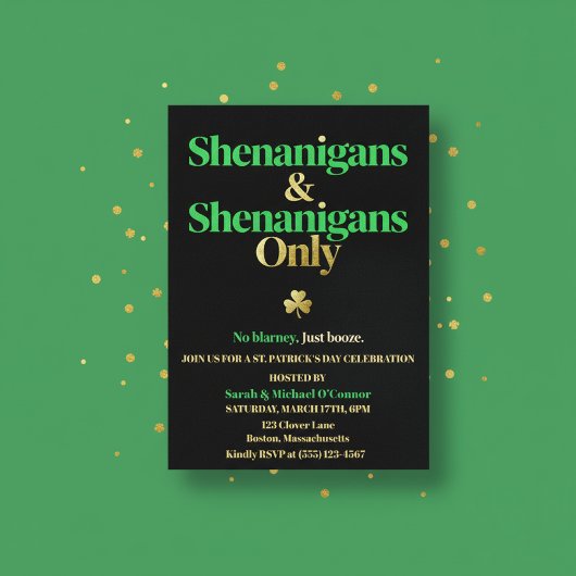 Shenanigans & Shenanigans Only St. Patrick's Day Kaart