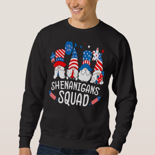 Shenanigans Squad 4 juli Gnomes patriotic Ame Trui (Voorkant)