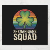 Shenanigans Squad bijpassende St. Patricks Dag Gro Bier Etiket (Enkel label)