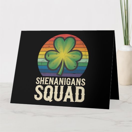 Shenanigans Squad bijpassende St. Patrick's Day-gr Kaart (Voorkant)