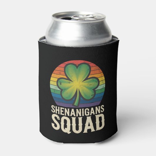 Shenanigans Squad bijpassende St Patricks Day-groe Blikjeskoeler (Blikje Voorkant)