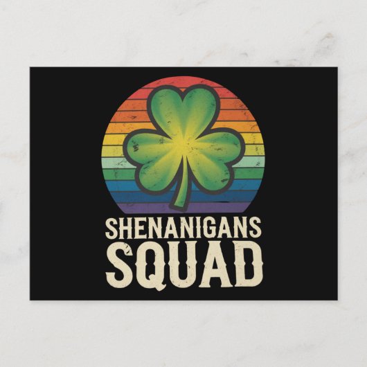 Shenanigans Squad bijpassende St Patricks Day-groe Briefkaart (Voorkant)