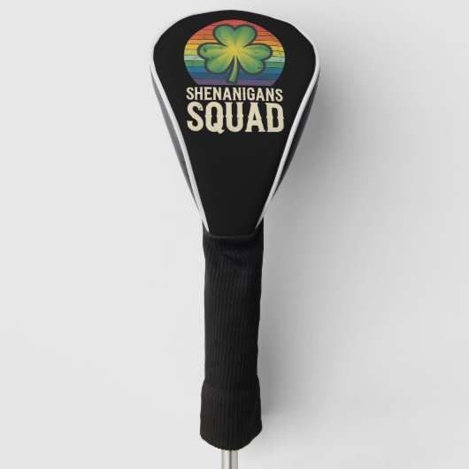 Shenanigans Squad bijpassende St Patricks Day-groe Golfheadcover (Voorkant)