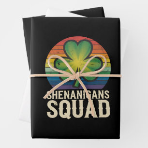 Shenanigans Squad bijpassende St Patricks Day-groe Inpakpapier Vel