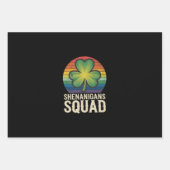 Shenanigans Squad bijpassende St Patricks Day-groe Inpakpapier Vel (Voorkant)