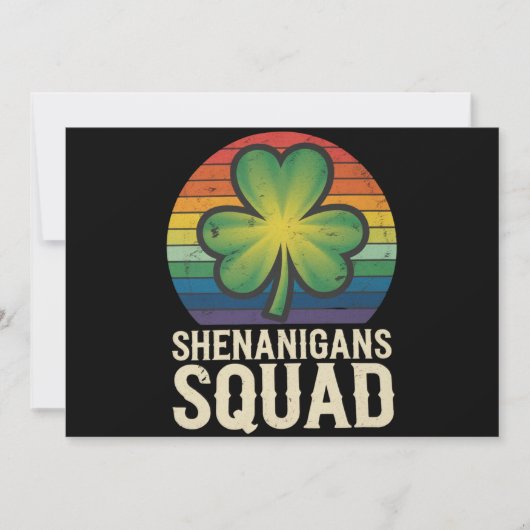 Shenanigans Squad bijpassende St Patricks Day-groe Kaart (Voorkant)