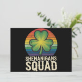 Shenanigans Squad bijpassende St Patricks Day-groe Kaart (Staand voorkant)