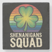 Shenanigans Squad bijpassende St Patricks Day-groe Stenen Onderzetter (Voorkant)