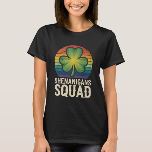 Shenanigans Squad bijpassende St Patricks Day-groe T-shirt (Voorkant)